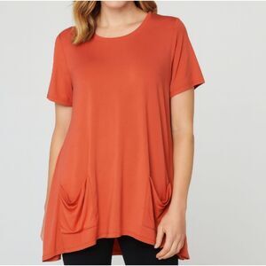 Logo Lori Goldstein Coral Tunic Size Large